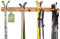 CRID Ski Wandhalterung für 4 Paar Ski inkl. Skistöcke und Equipment - Robustes Eichenholz - Universal Skihalterung kompatibel mit allen Skimodellen - Inkl. gratis Montage-Kit - Deutsche Marke