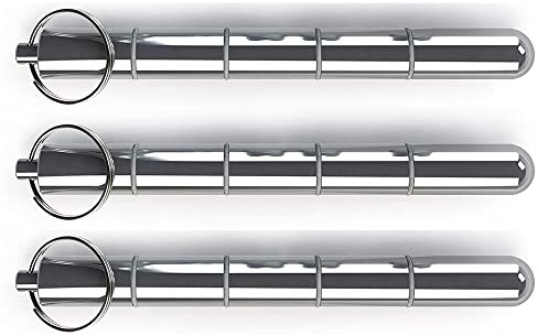 King Size Metall-Gelenkrohr geruchsdicht (Gelenkrohrhalter) Epic Doob Tube mit Schlüsselring (Länge verstellbar) Zigarettenröhre – 3 Stück