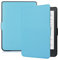 SATURCASE Coque pour Kobo Clara HD en cuir PU à rabat ultra fine et légère avec fonction veille/réveil automatique (bleu ciel)
