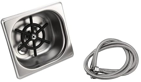 Oikabio Machine à laver les verres, Acier Inoxydable Machine à laver automatique de verres Nettoyage du verre Rincer Rincer Bar Rinceuse en Verre, Accessoires pour éviers de cuisine