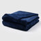 Bear & Panda Waffle Flannel Fleece Mink Throw - Sofa/Bedspread/travel Blankets –Honeycomb Super Soft, light-weighted, Warm, Cosy Large Size Single, Double, King (Navy, King (200 x 240cm))