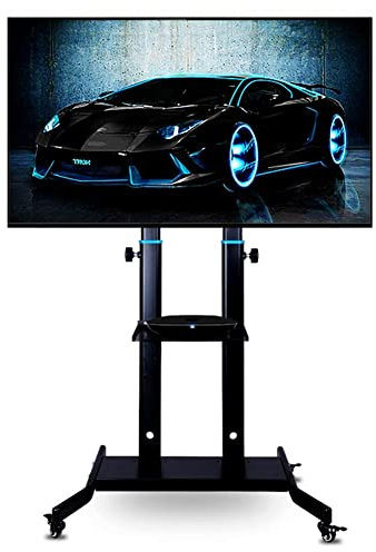 GGZONE Universal TV Floor Stand With Mount Bracket For 42 To 85 Inch Lcd Led TVs, With Tray And Wheels, Black beautiful scenery