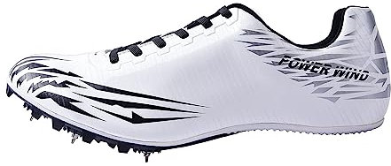 StoyRb Leichtathletik-Schuhe für Damen und Herren, kompatibel mit 7 Nägeln mit Spike-Schuhen, Unisex-Leichtathletik-Sneaker für Sprint-Hoch- und Weitsprung,Weiß,40