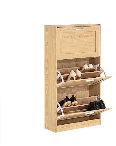 SoBuy FSR137-L-J Zapatero con 3 Solapas y 6 baldas Organizador para Zapatos 60 x 23 x 115 cm ES