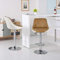 XDAILUYYDS Barhocker PU 2er Set, Höhenverstellbare Barstühle, 360° Drehstuhl, Küchenstühle mit Rückenlehne und Fußstütze, Esstisch Stuhl-Geeignet für Lobby, Tresen. (PU/Kamel+Weiß)