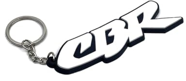 DOVPOD 3D-Gummi-Motorrad-Schlüsselanhänger For CBR 400 CBR 400R CBR 400RR CBR500R CBR 500R CBR600 CBR600F (Color : White)