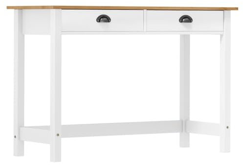 ZEYUAN Konsolentisch, Flur Tisch, Beistelltisch, Bartisch, Stehtisch, Consolentisch, Porch Table, Eingangsbereich, mit 2 Schubladen 110×45×74 cm Massivholz Kiefer
