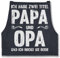 Schürze - zum Vatertag - Ich habe zwei Titel Papa und Opa Geschenk I Bester Papi und Opi - 85x69 - Jeans Blau - männertag opa, vatertags fatertagsgeschenke fatertaggeschenk vatertagsgeschebk