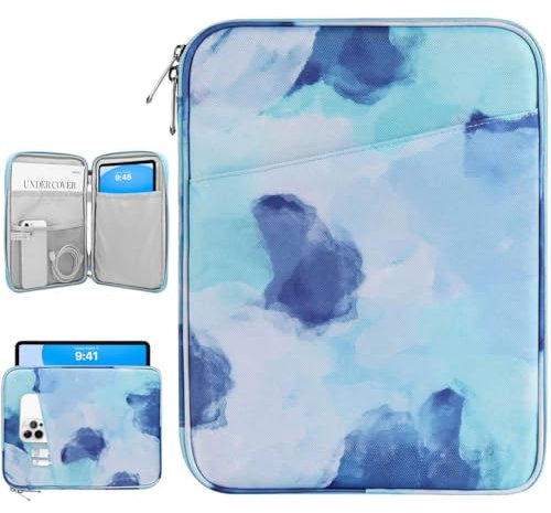 Dadanism 9-11 Custodia Protettiva Borsa Tablet Per iPad 10a Gen 10,9, iPad (A16) 11, iPad Pro 11, iPad Air 11, iPad 9/8/7a Gen 10,2, iPad Air 5/4, Galaxy Tab A9+ 11, Tab M11 11,Blu Graffito