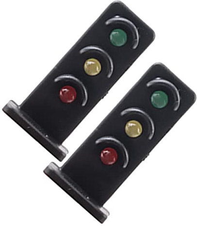 STOBOK 2stücke Mini-eisenbahnlichtmodell Aus Sicherem Material Sandtischlampe Dioramen Und Mini-Haus-Dekoration Realistische Zug-Layout-Szene-Details