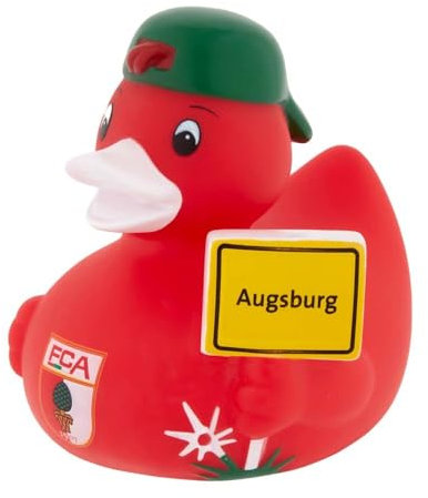 FC Augsburg FCA Badeente in 9 x 9,5 x 7,5cm