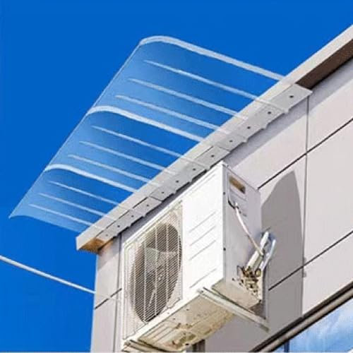 Door Canopy Invisibility Shelter Roof Polycarbonate Awning Canopy Self Cleaning,Flat Surface mounting Under The Eaves Rain Shelter Cover from Natural Elements Snow and Winds (40 x 40 cm)