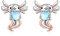 Axolotl Ohrringe für Damen Mädchen Sterling Silber Niedliche Mondstein Axolotl Ohrstecker Schmuck Geschenke