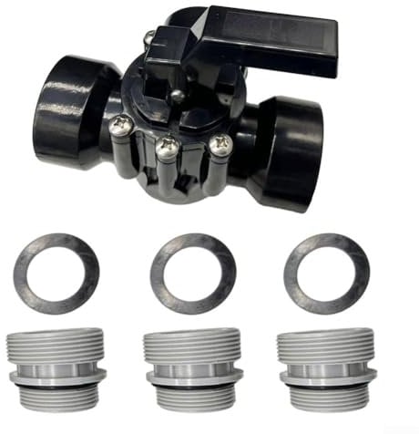 Optimale Struktur, 3-Wege-Ventil für Poolschläuche, Bypass Set Pool 3 Wege Ventil Anschluss Ø 32/38mm Schlauchschellen Sandfilteranlagen Poolheizung Wärmepumpe Solarheizung, Ersatz für 4517 Spa