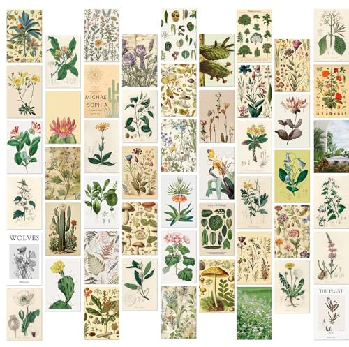 Bailinks 50 Stück Wandcollagen-Poster-Set, ästhetische Bildersammlung für Wanddekoration, perfekte Raumdekoration für Schlafzimmer und Wohnheim, ideal für Teenager-Mädchen und Jungen (Stil02)