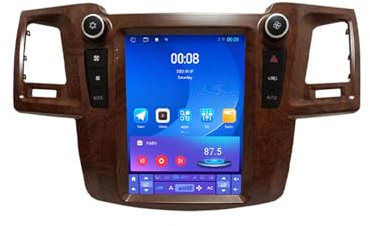 MIVPD Autoradio für Fortuner HILUX 2004-2015 Android 15 Stereo mit 9,7 Touchscreen-Unterstützung 5G WiFi Wireless CarPlay Android Auto GPS Navigation BT USB DSP SWC Rückfahrkamera FM Radio,Rot,TS5