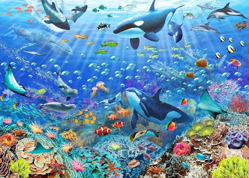 AveJoys Puzzle für Erwachsene 1000 Teile Unterwasserwelt 70 x 50 cm Puzzles für Erwachsene Pädagogisches Spiel Herausforderung Spielzeug 1000 Teile Puzzles für Erwachsene Kinder
