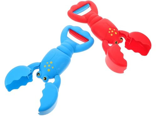 JUMPLAWN 2 Stück Kunststoff Lobster Greifer Sommer Strand für Sandkastenaktivitäten und Outdoor Spaß