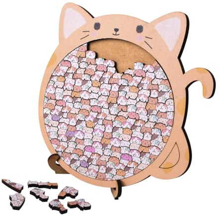 Puzzles Aus Holz Lernspiele Niedliche Katze Und Hund