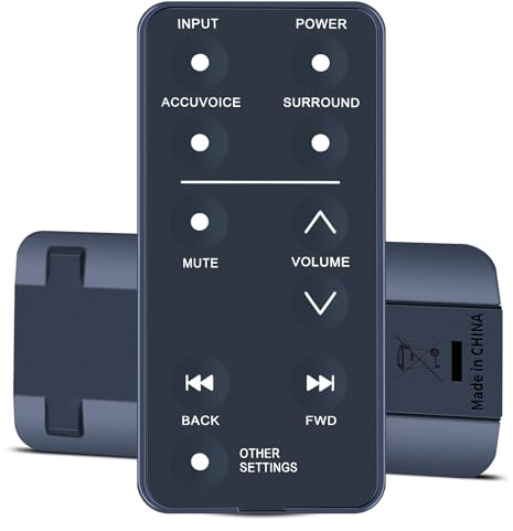 Snrigw Replacement Remote Control for ZVOX AccuVoice Soundbar | for TV Speaker AV120 AV200 AV257 AV355 AV357 SB380 SB400 SB500 SB700 AV157 AV203, No Setup Required, Sensitive