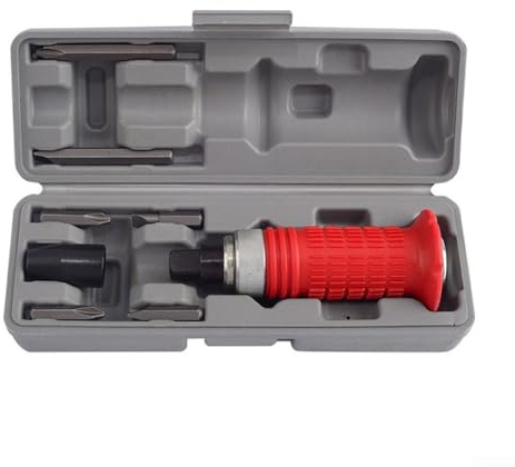 Schraubendreher-Set mit robustem Hammer und Stahl-Bits zum Entfernen von gebrochenen Schrauben und verrosteten Befestigungen, kompatibel mit Treibern
