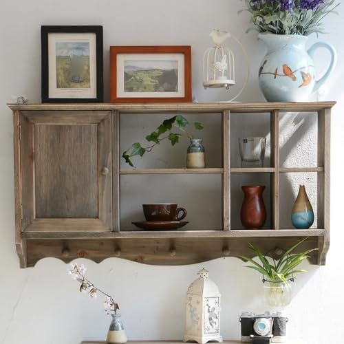 Wandregal,Schweberegal aus Holz,Regale Wand 80cm,Wandboard,Hängeregale,Regalbrett,Badschrank,Wandschrank,Bücherregal,Pflanzenregal,für Wohnzimmer,Schlafzimmer,Badezimmer,Küche,Büro(Old wood 1)