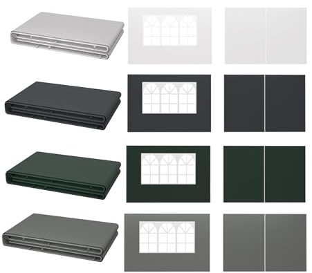 YUENFONG 3x6m Faltbarer Pavillonstoff, Vierseitiges Tuch Ersatz-Seitenwände für Faltpavillon, Stoffzubehör Pavillon Vier Farben, Dunkelgrün,Nur Stoff