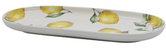Chic Antique Plätzchenteller MAISON CITRON Tablett Teller mit Zitronen 25x11 cm