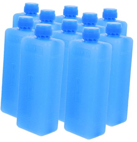 Ciieeo 10pcs Reusable Ice Block Ice Pack for Cooler Air Cooler Freezer Blocks Pe Material Easy to Use Portable Design for Camping Office Summer