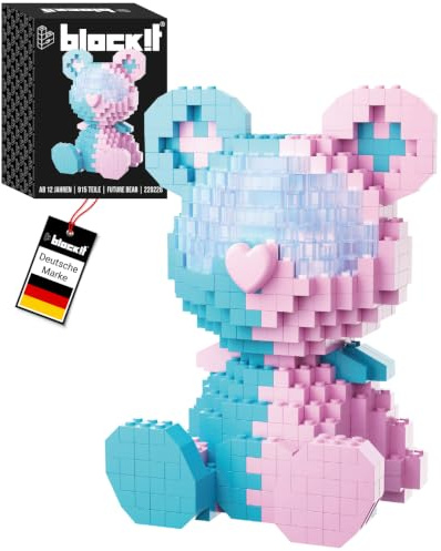 block!t Future Bear – 3D-Mini-Klemmbaustein-Set mit Dual-LED | Dein Symbol für Hoffnung & Neue Wege | Bedeutungsvolles Geschenk für Erwachsene & Jugendliche
