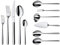 WMF Flame Besteckset 12 Personen, 66teilig, 60 Teile mit Servierbesteck, Monobloc-Messer, Cromargan Protect poliert, kratzbeständig, spülmaschinenfest