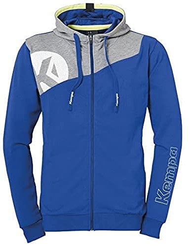 Kempa Herren Core 2.0 Kapuzen Jacke, royal/Dark grau Melange, S
