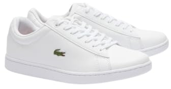 Lacoste Femme Hydez Sneaker Basket, Blanc/doré, 38.5 EU