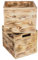 2 geflammte Holzkisten für Kallax Regal 33cm 37,5cm 32,5cm Obstkiste Kiste Box(2er set)