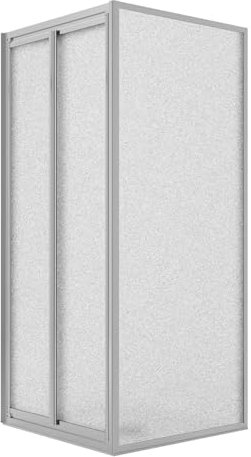 Box Doccia Angolare 90x90CM H185 Cristallo Stampato C Fisso+Saloon 2 Ante Battente 90 mod. Clint