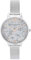 Olivia Burton Analog Quarzuhr für Damen Kollektion TERRAZZO Florals mit Silbernes Edelstahl-Mesh-Gliederarmband - OB16TZ06