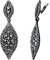 EVER FAITH Damen Ohrclips Hänger Kristall Hochzeit Braut Party Vintage Charm 2 Blatt Ohrringe Clip Klar Schwarz-Ton