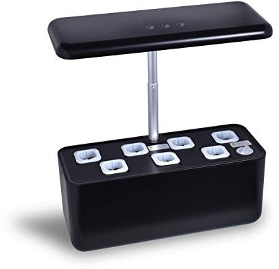 FRANKYSTAR - Serra idroponica Vaso Smart e-Garden per coltivazioni Indoor di Erbe Fino a 7 Piante con Illuminazione autonoma a LED e Software di Programmazione Automatico (Nero)