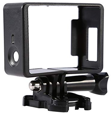 1 Pieza Soporte de Montaje de Carcasa de Marco de Borde Lateral estándar Negro, para cámara GoPro Hero 4 3, fácil de Instalar, más pequeño, más liviano, portátil para Llevar