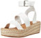 The Drop Listilla Sandalias de cuña de alpargata para Mujer, Blanco, 39.5 EU