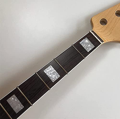 NC Manche de guitare électrique 4 cordes 20 frettes en érable et palissandre avec incrustation brillante