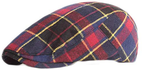 B-HOT Schiebermütze Barett Herren Damen Baumwolle Gatsby Flatcap Baskenmütze Newsboy Cap Golfermütze Kappe #C: Marine