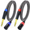 Ihurllu Balanced 1/4 TRS to XLR Male Patch Cable, 6.6Feet Quarter Inch 6.35mm to 3pin XLR Male Microphone Cable, Heavy Duty Nylon Braided, Gold Plated Plug, for Mixer, Speaker, Studio Monitor -2Pack