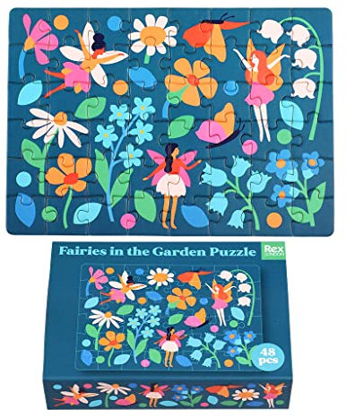 Mini-Streichholz-Puzzle, Feen im Garten, 48 Teile