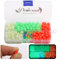 Dovesun Weich Gummi Fischperlen Zubehör für die Fischerei Leuchtende Oval mit Angelkoffer 8 * 12mm (0.31 * 0.47in) 230pcs