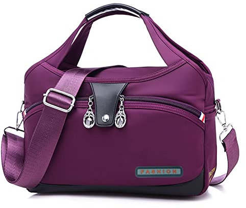 Travistar Handtasche Damen Mittelgroß Wasserdicht Nylon Umhängetasche Damen Kleine Crossbody Bag mit Vielen Fächern Leichte Schultertasche Arbeitstasche Handtaschen Messenger-Bag für Reisen
