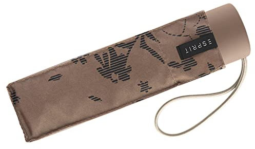 Esprit Super Mini Taschenschirm Petito Poetry Flower - Taupe Gray