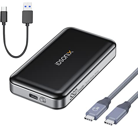 iDsonix Extreme Portable SSD 2TB mit USB4, bis zu 4000 MB/s, Kompatibel mit Thunderbolt 3/4, Extreme Solid State Drives für Laptop/Tablets/Gaming Konsole