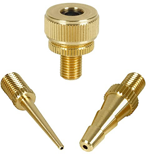 GAV Kit Accessori Adattatori Set Ago per Aria Compressa e Pompa a Sfera Adatto a Gonfiaggio Palloni Materassini e Bici con Valvola Presta
