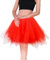 Homipooty Tütü Erwachsene Ballett Rock Tanzen Tüllrock Damen Rot Rock Kurzer Petticoat 50er Jahre Outfit Halloween Cosplay